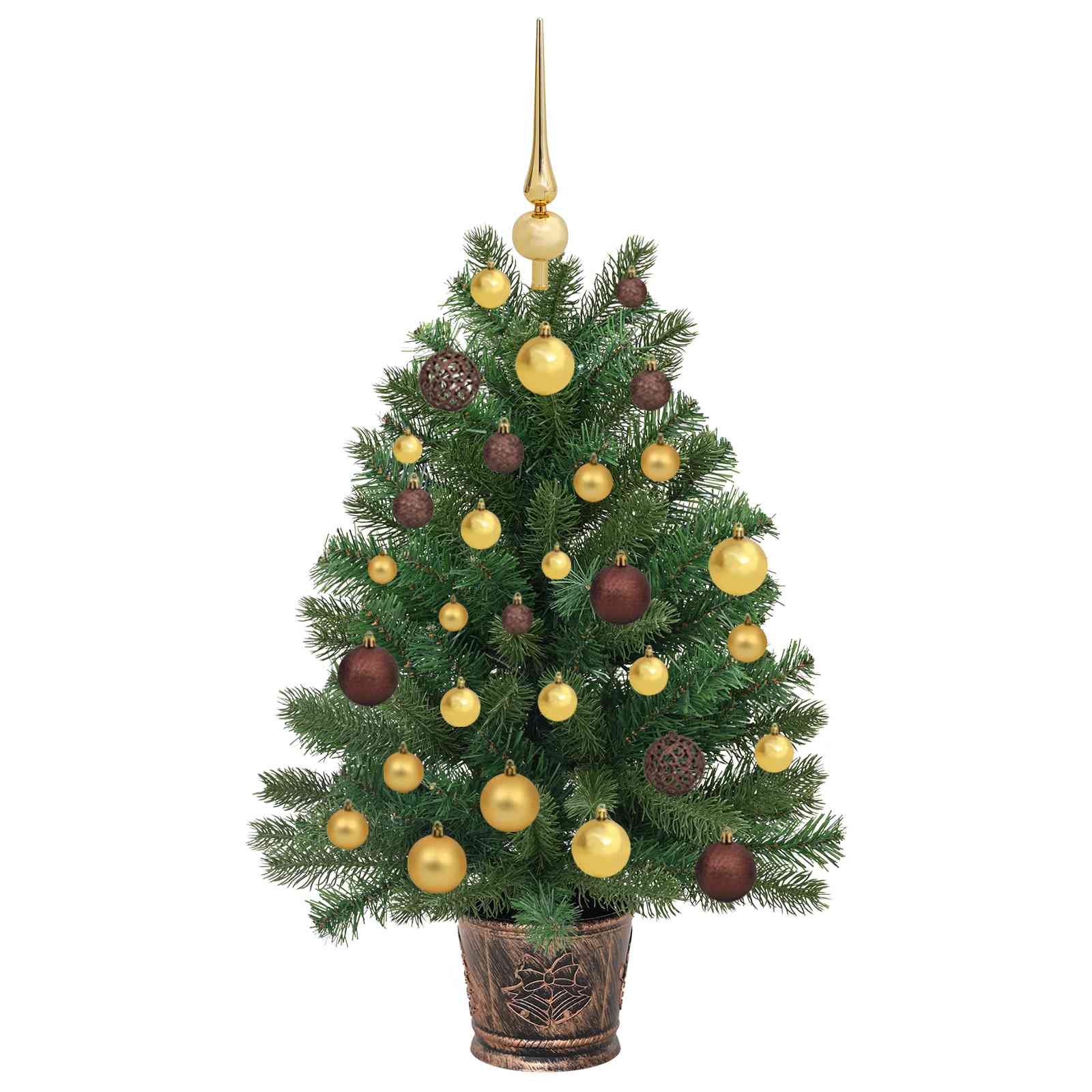 Albero di Natale artificiale con 150 LED Verde 95 cm PE e PVC