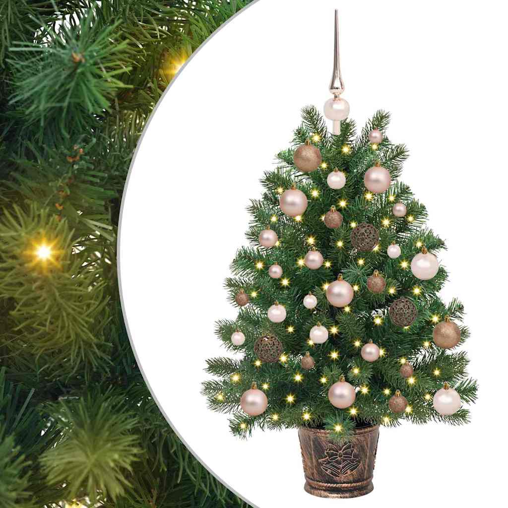 Albero di Natale artificiale con 150 LED Verde 95 cm PE e PVC