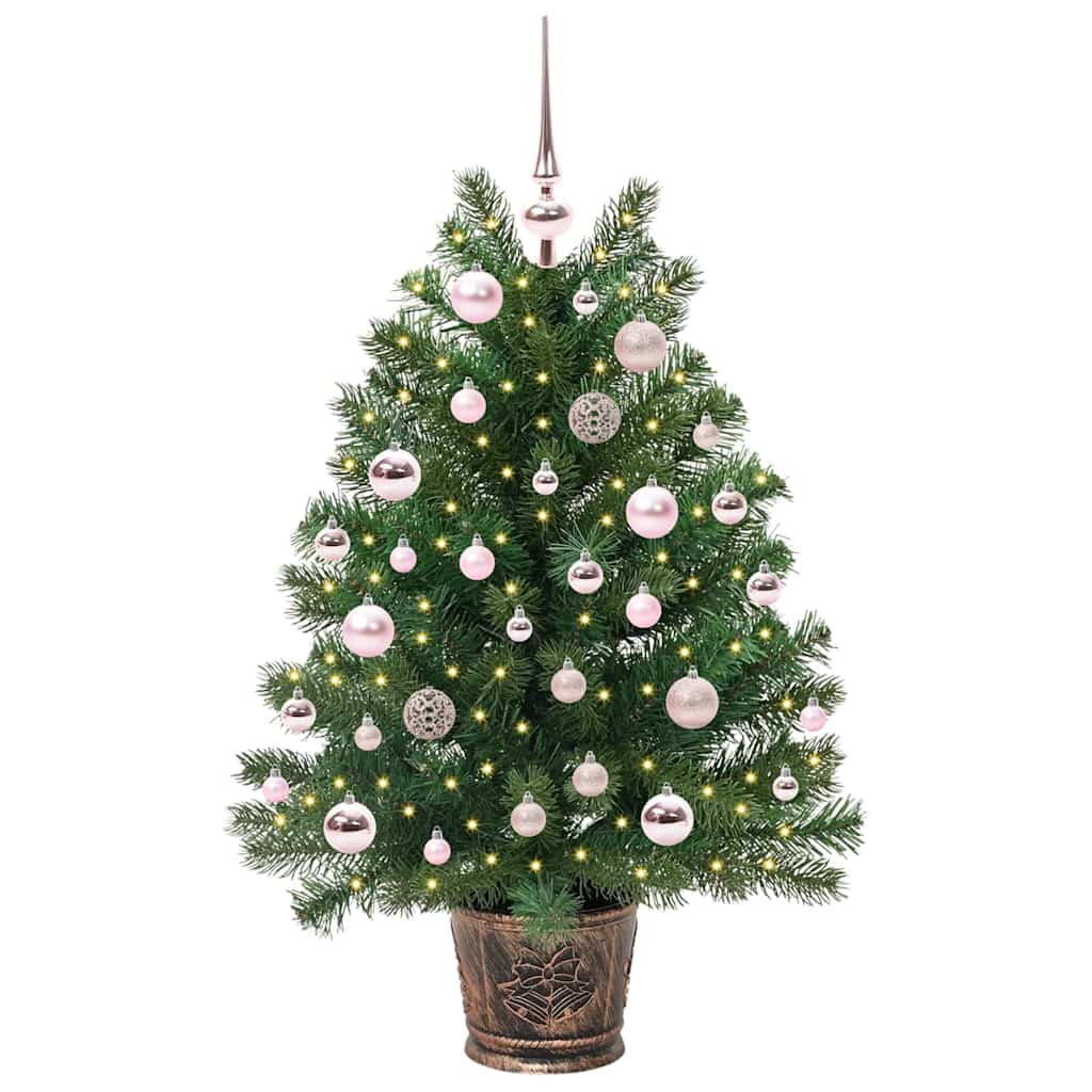 Albero di Natale artificiale con 150 LED Verde 95 cm PE e PVC