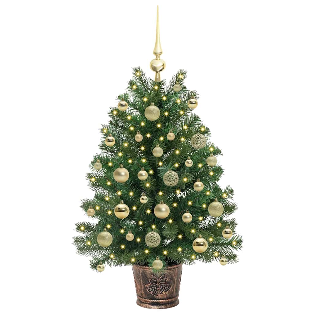 Albero di Natale artificiale con 150 LED Verde 95 cm PE e PVC