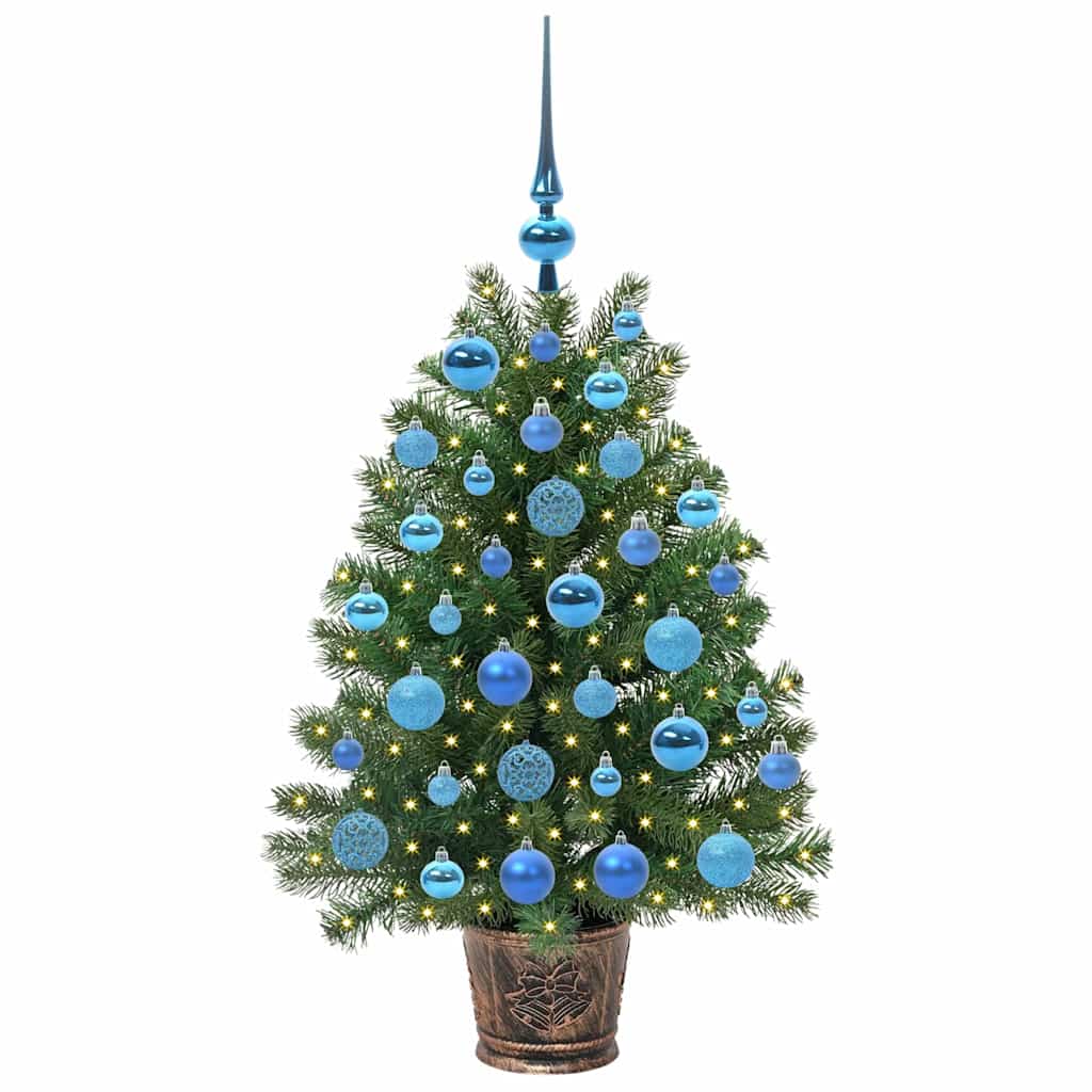 Albero di Natale artificiale con 150 LED Verde 95 cm PE e PVC