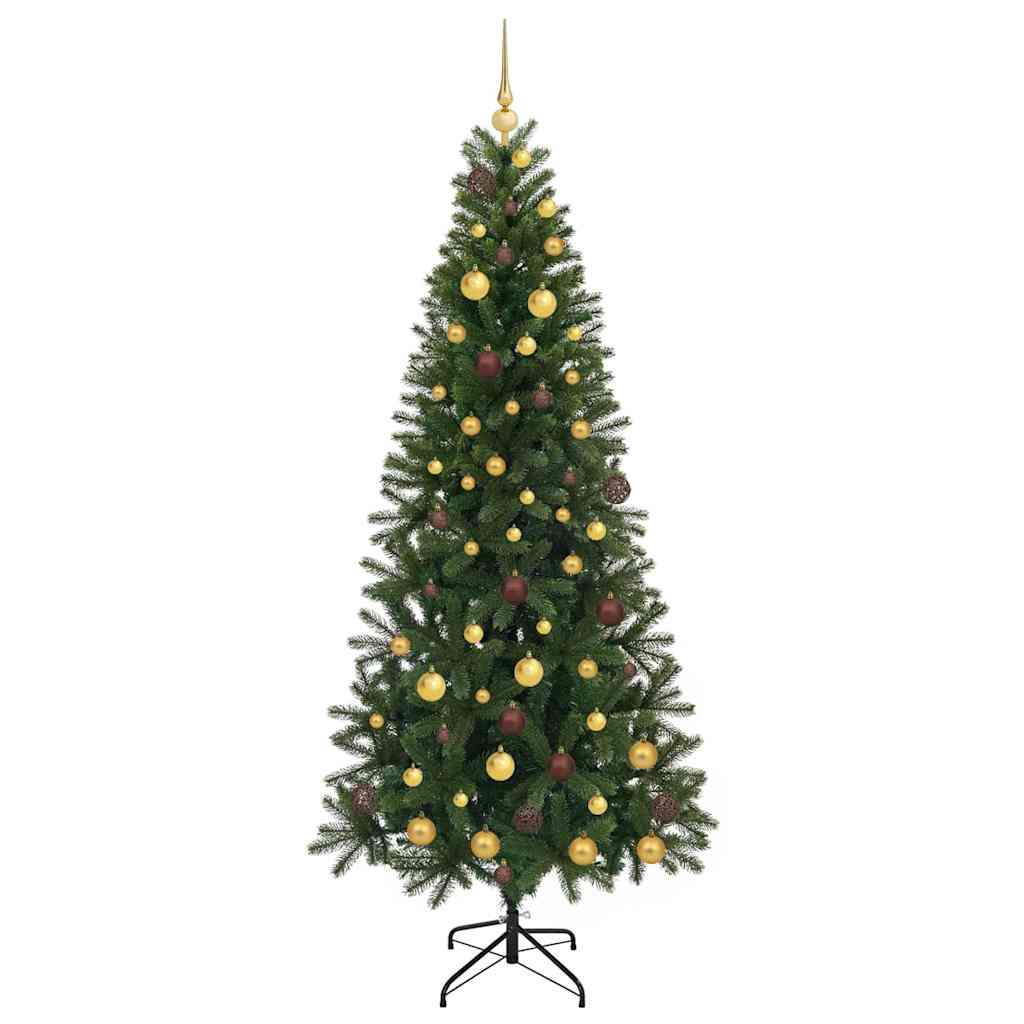 Albero di Natale artificiale con 300 LED Verde 210 cm PE e PVC