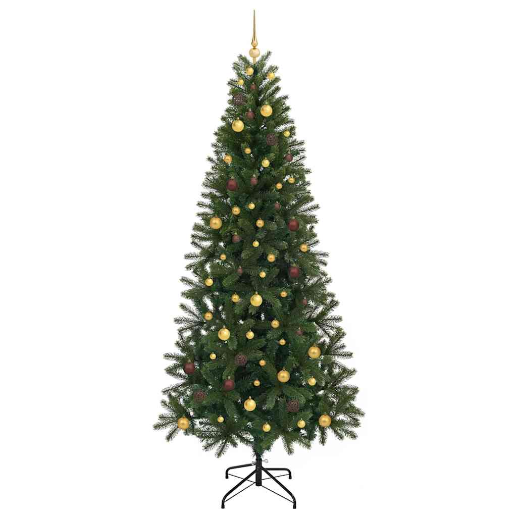 Albero di Natale artificiale con 300 LED Verde 240 cm PE e PVC