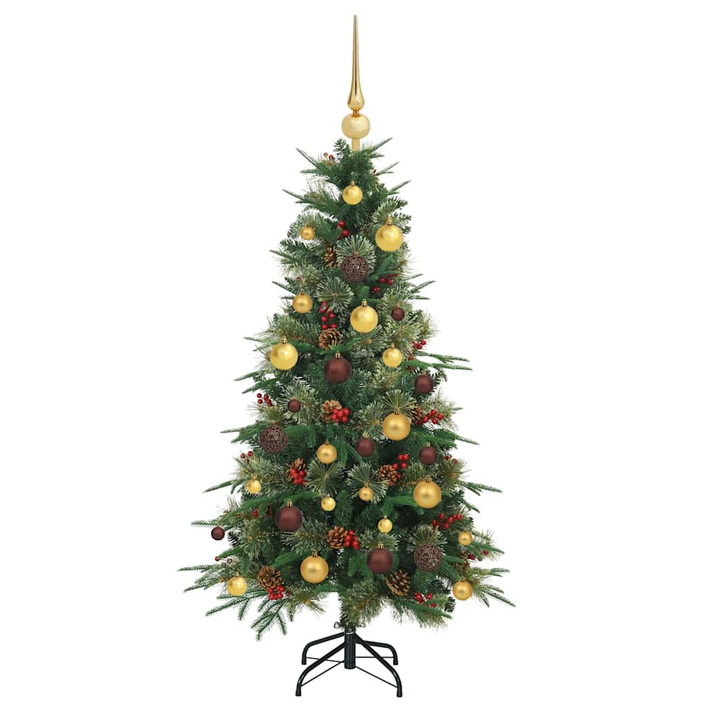 Albero di Natale Artificiale con Rami Pieghevoli Verde 120 cm