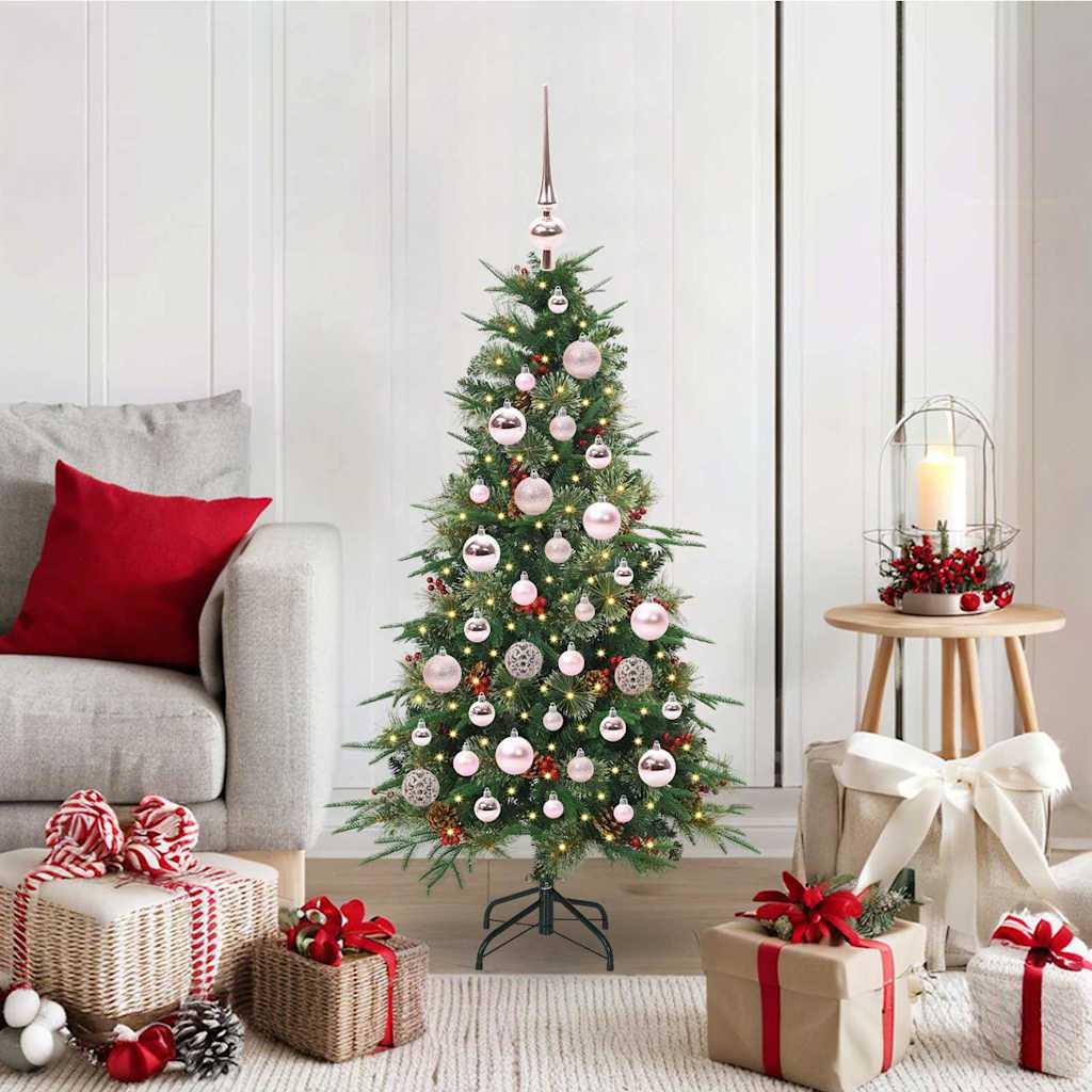 Albero di Natale Artificiale con Rami Pieghevoli Verde 120 cm
