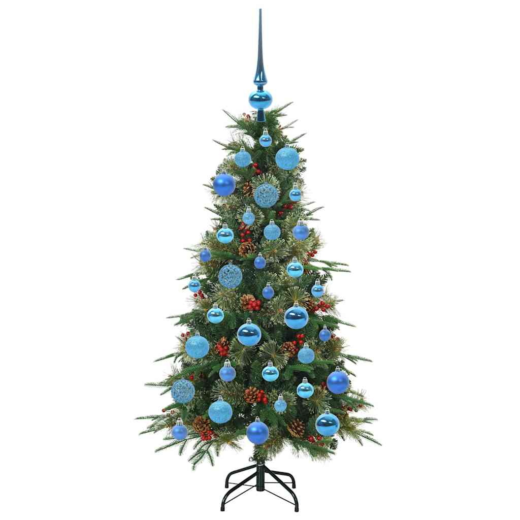 Albero di Natale Artificiale con Rami Pieghevoli Verde 120 cm