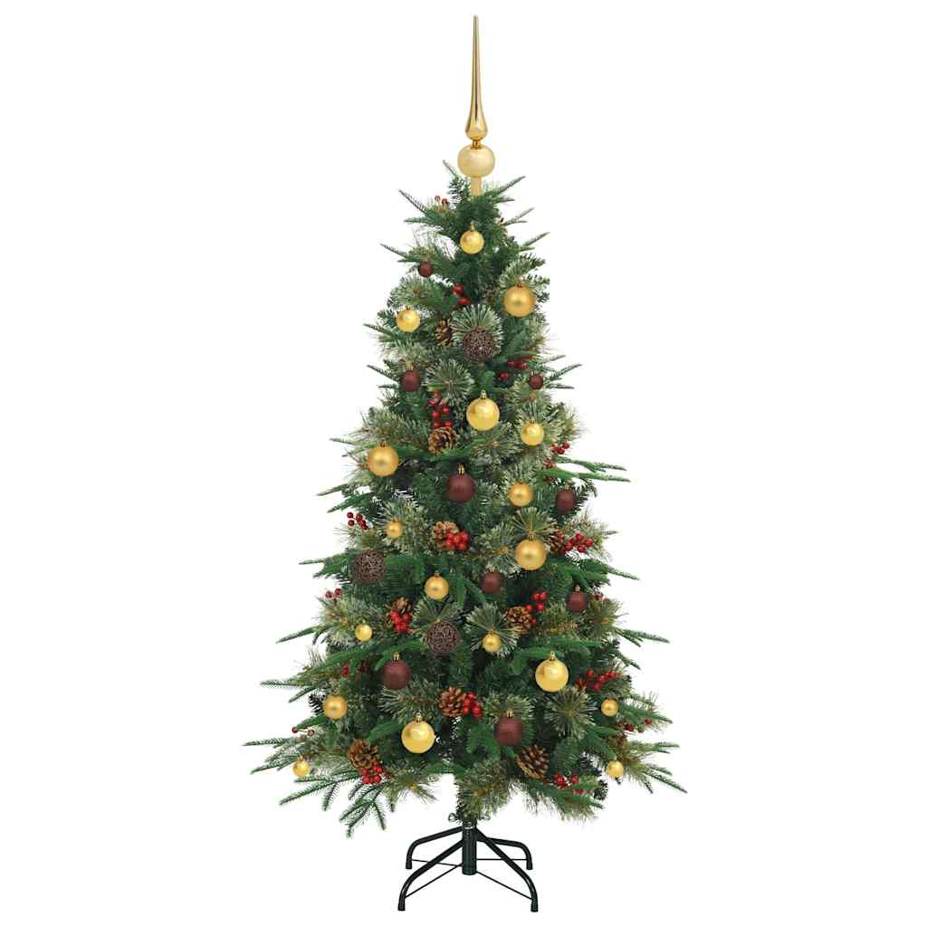 Albero di Natale Artificiale con Rami Pieghevoli Verde 150 cm