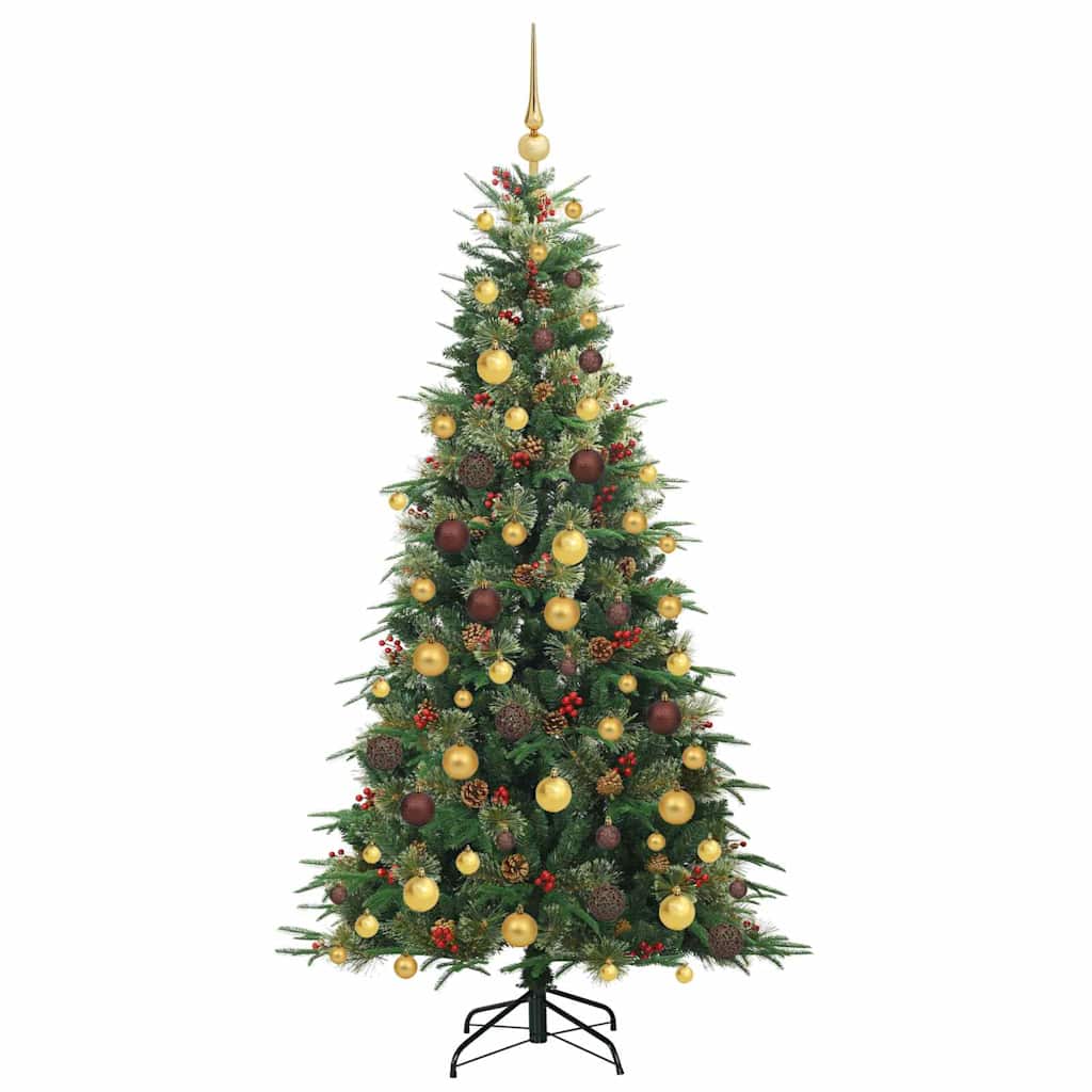 Albero di Natale Artificiale con Rami Pieghevoli Verde 180 cm