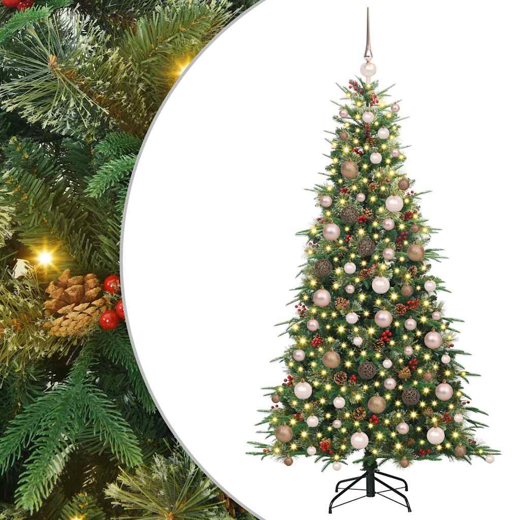 Albero di Natale Artificiale con Rami Pieghevoli 180 cm