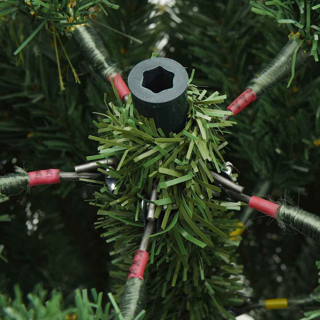 Albero di Natale Artificiale con Rami Pieghevoli Verde 180 cm