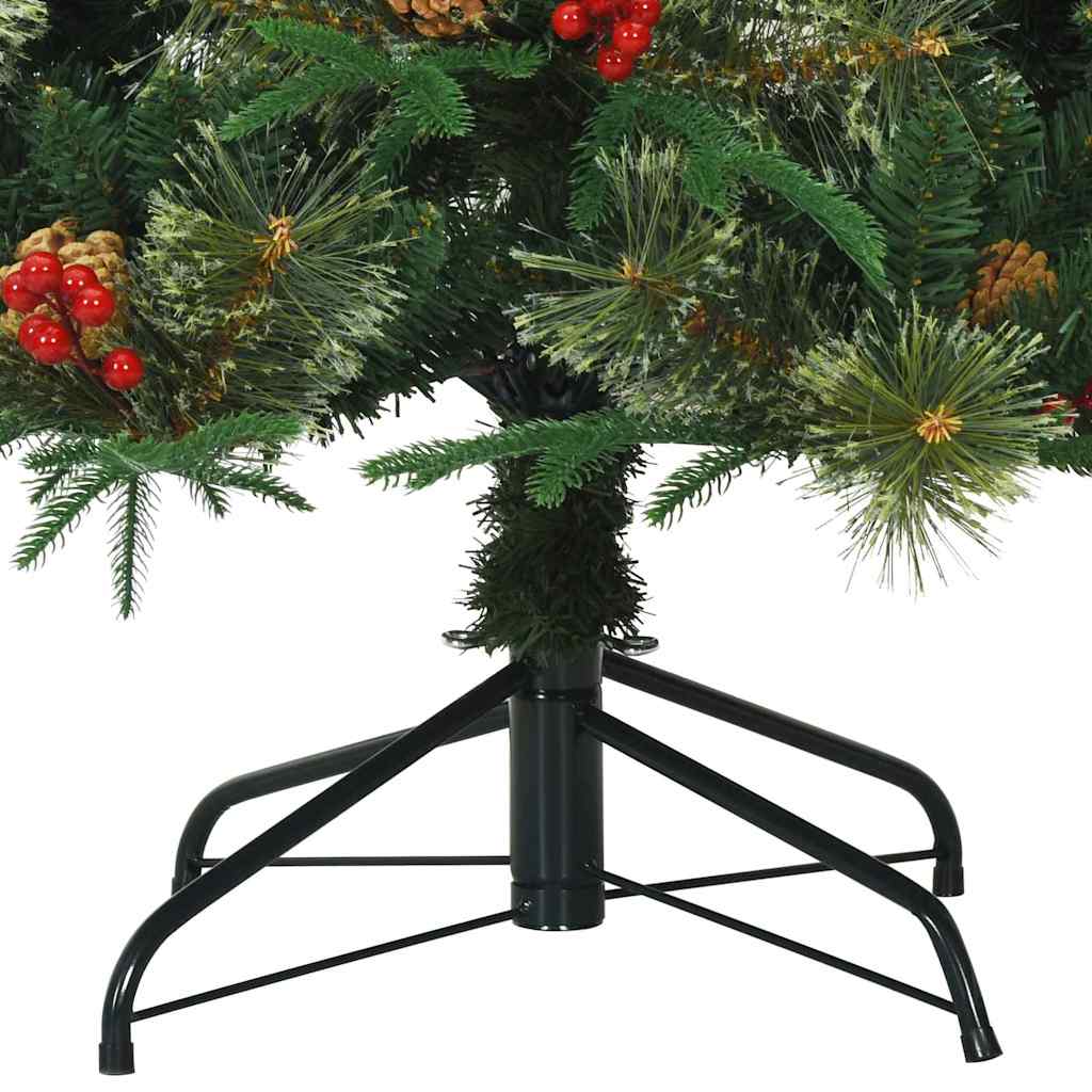 Albero di Natale Artificiale con Rami Pieghevoli Verde 210 cm