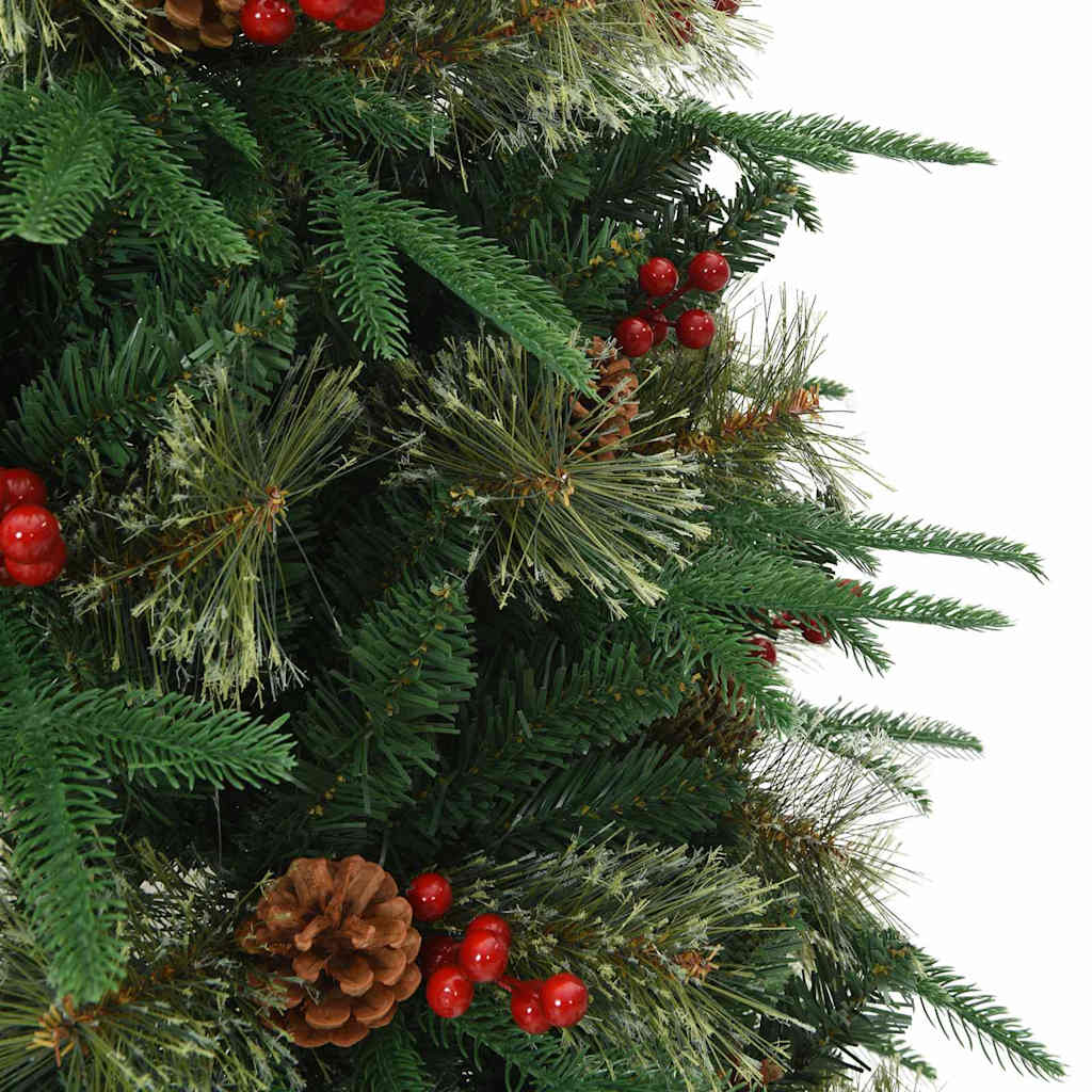 Albero di Natale Artificiale con Rami Pieghevoli Verde 210 cm