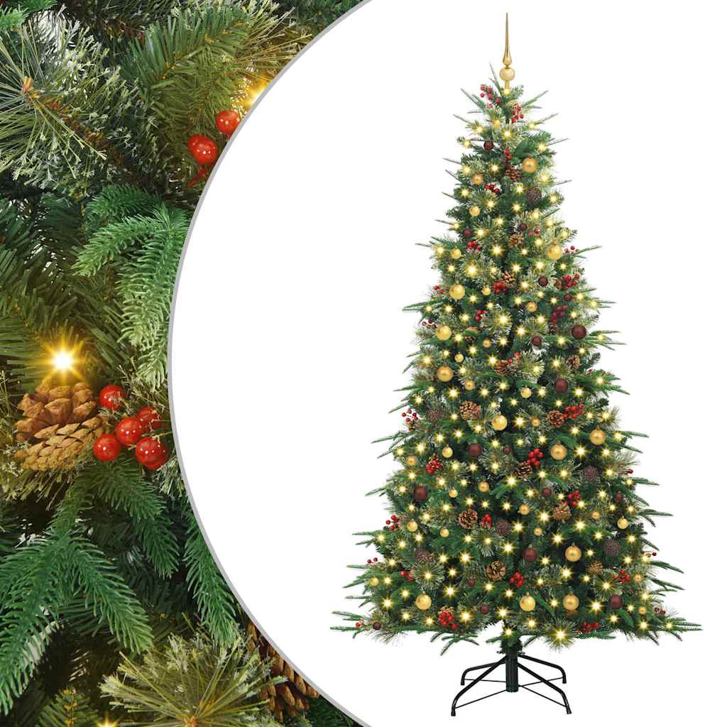 Albero di Natale Artificiale con Rami Pieghevoli Verde 240 cm