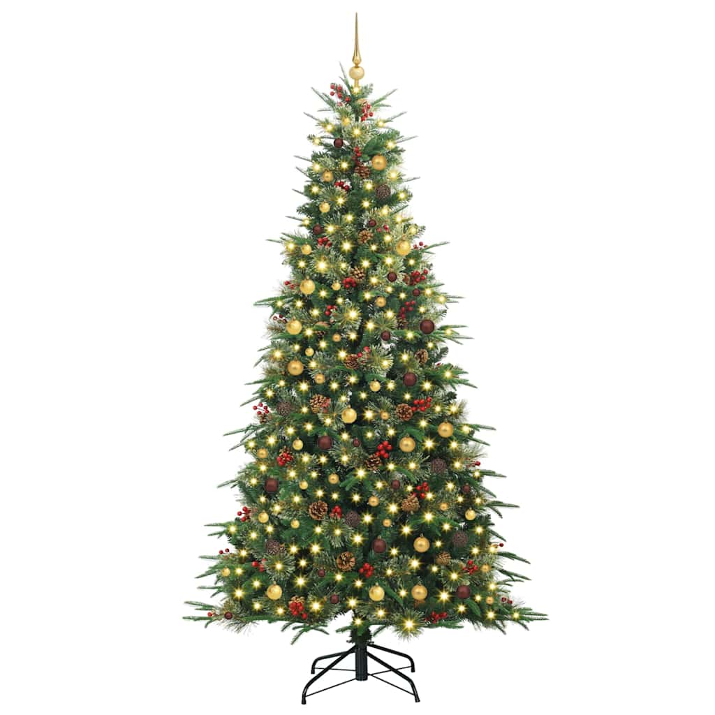 Albero di Natale Artificiale con Rami Pieghevoli Verde 240 cm