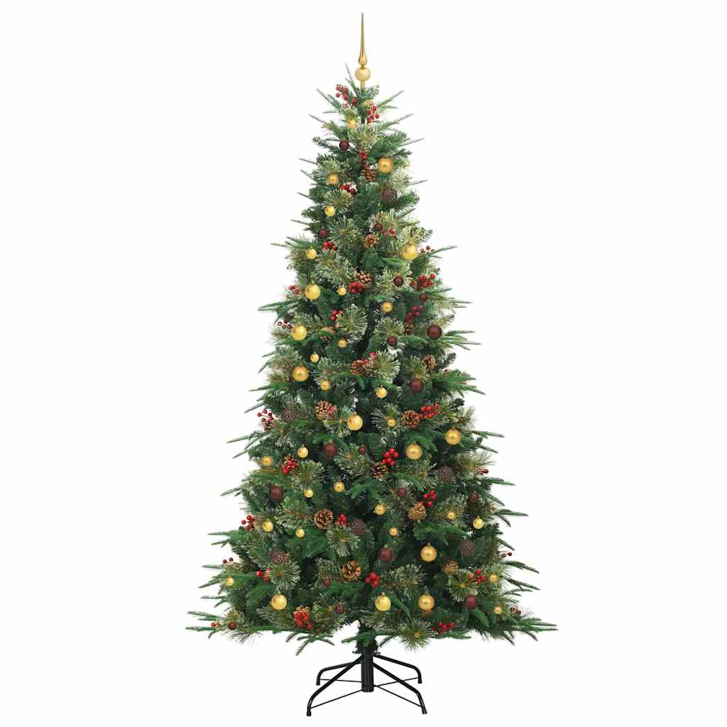Albero di Natale Artificiale con Rami Pieghevoli Verde 240 cm