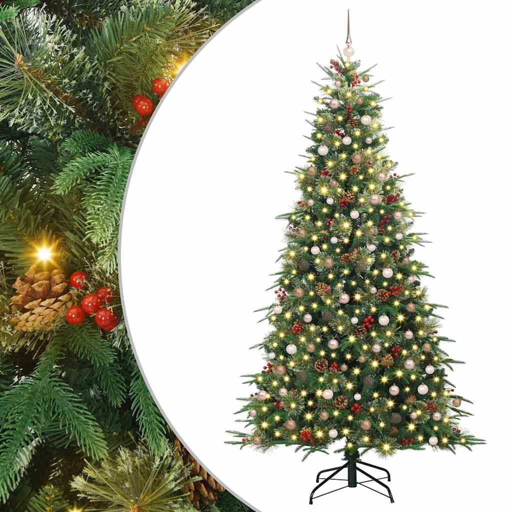Albero di Natale Artificiale con Rami Pieghevoli Verde 240 cm