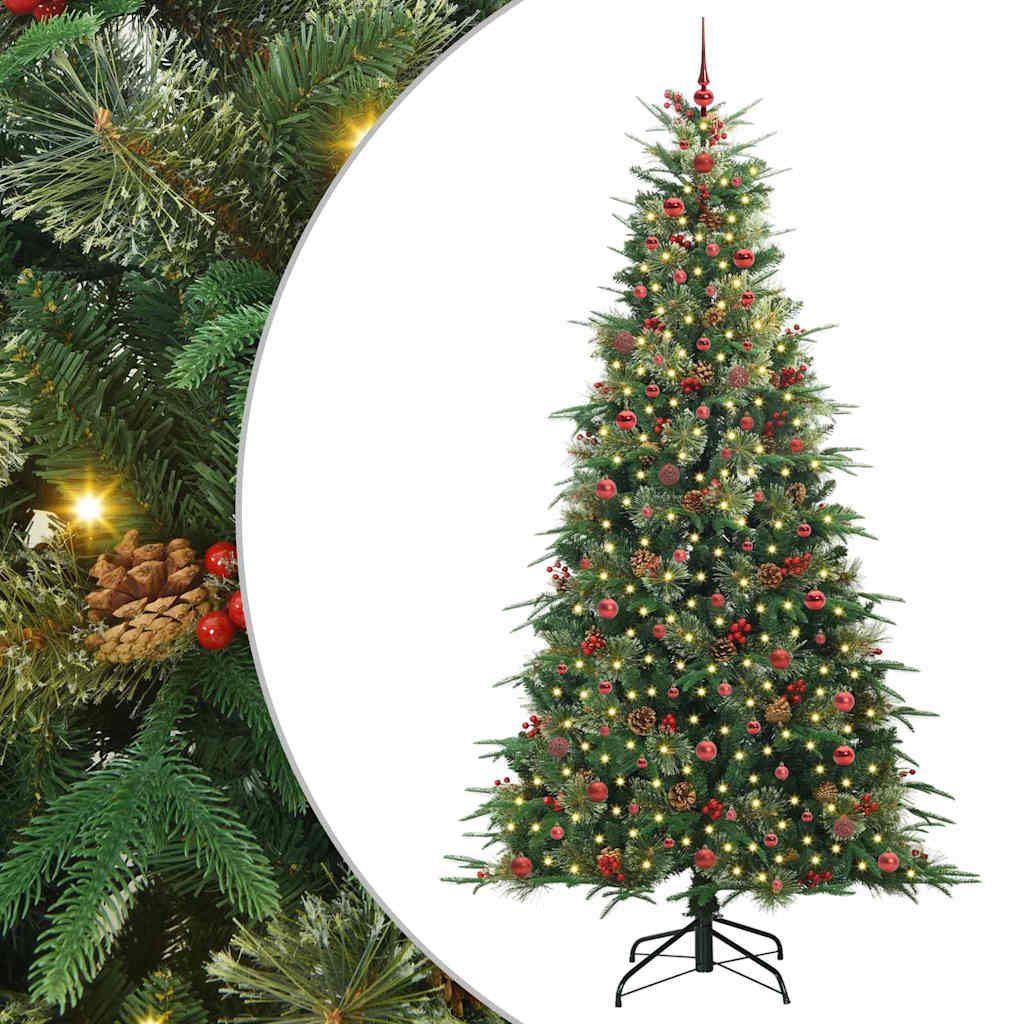 Albero di Natale Artificiale con Rami Pieghevoli Verde 240 cm