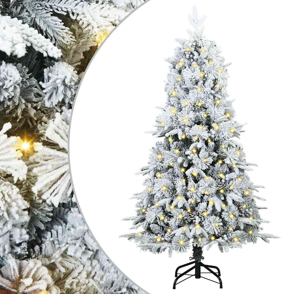Albero di Natale Artificiale con Rami Pieghevoli Verde 120 cm