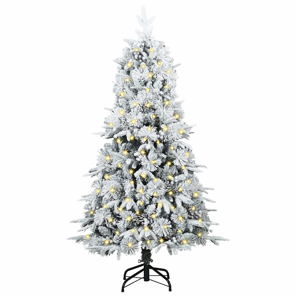Albero di Natale Artificiale con Rami Pieghevoli Verde 120 cm