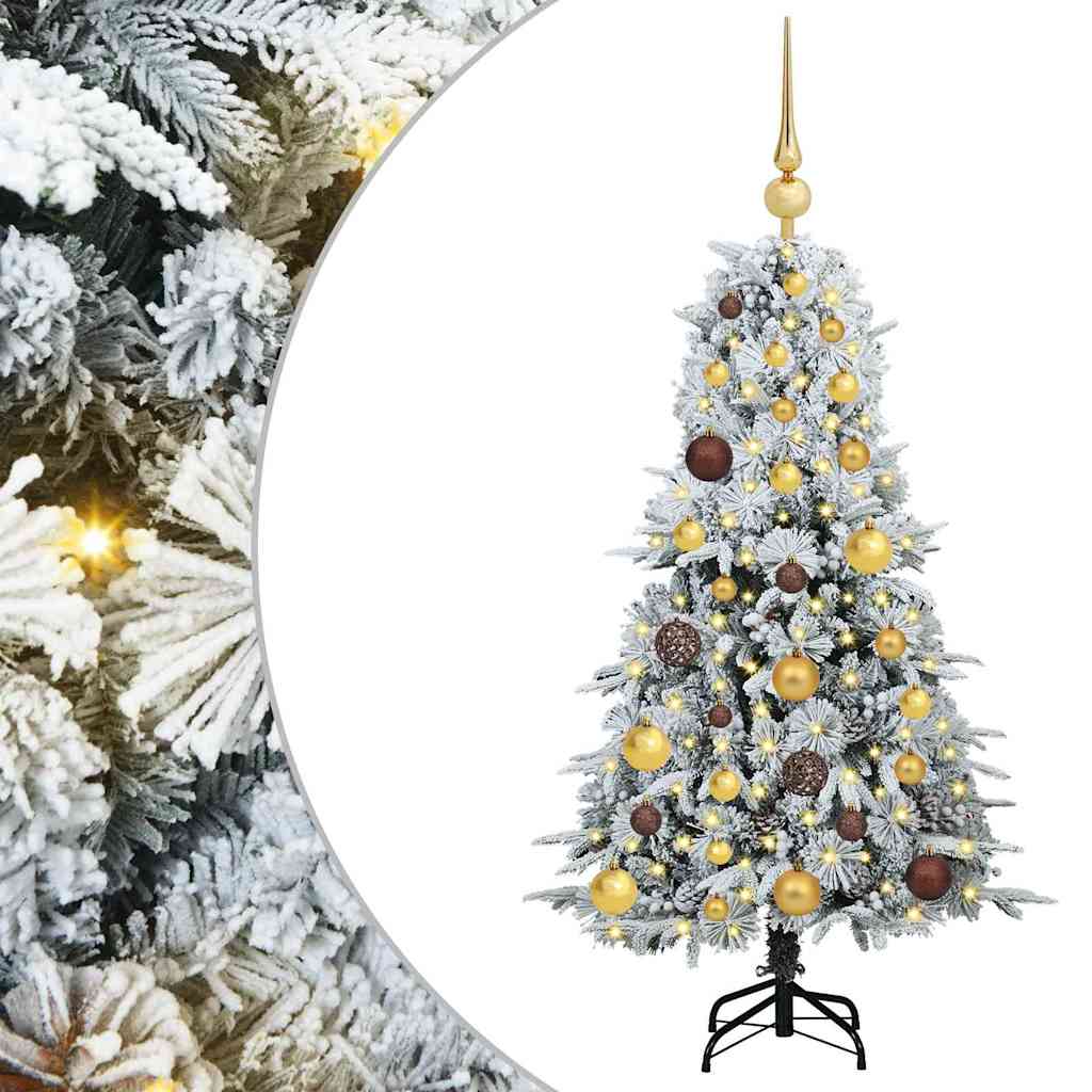 Albero di Natale Artificiale con Rami Pieghevoli Verde 120 cm