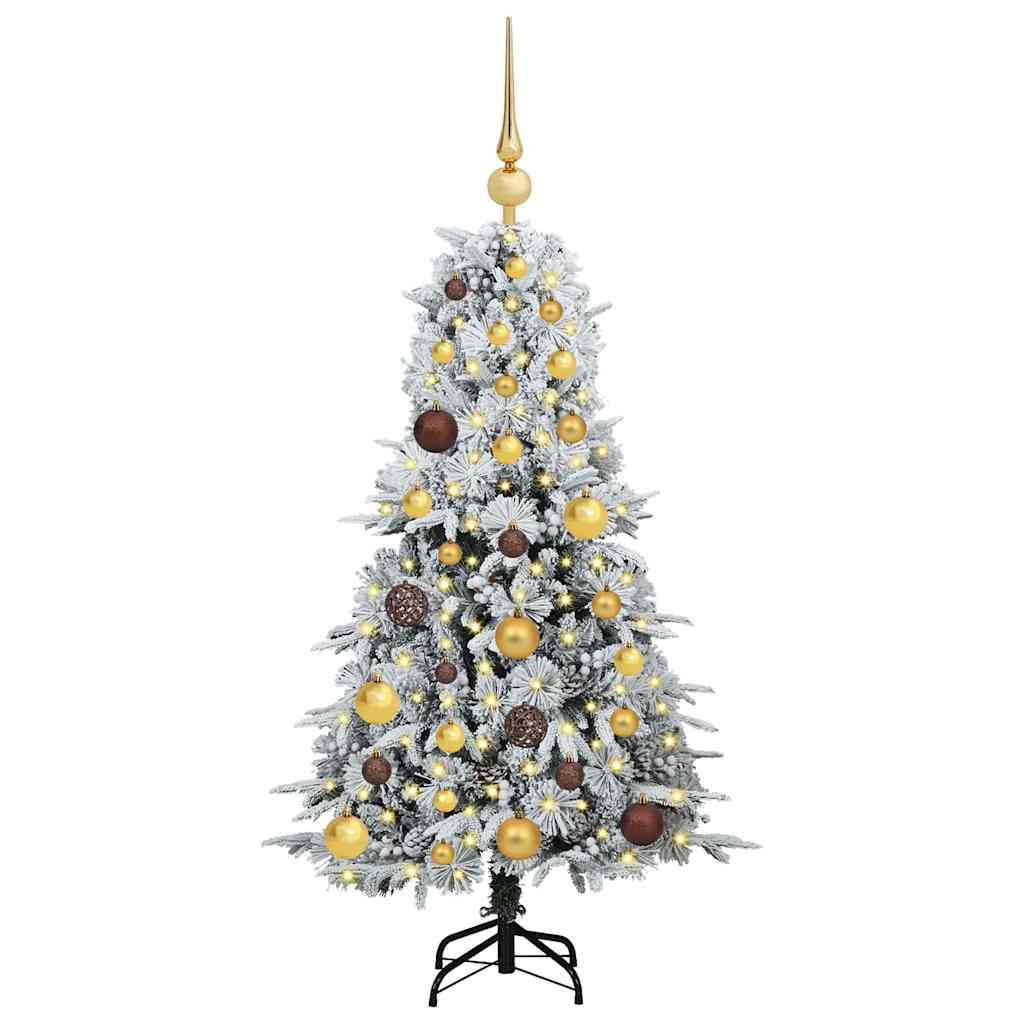 Albero di Natale Artificiale con Rami Pieghevoli Verde 120 cm