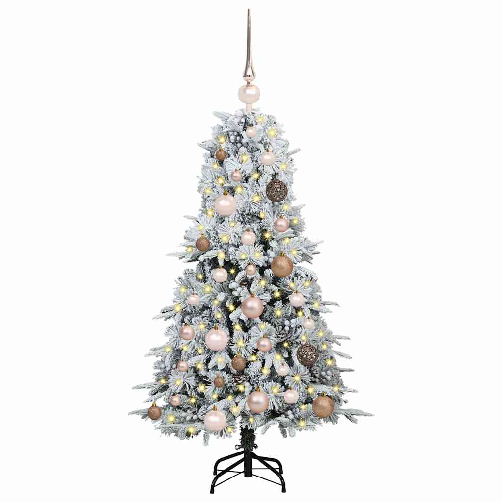 Albero di Natale Artificiale con Rami Pieghevoli Bianco 120 cm