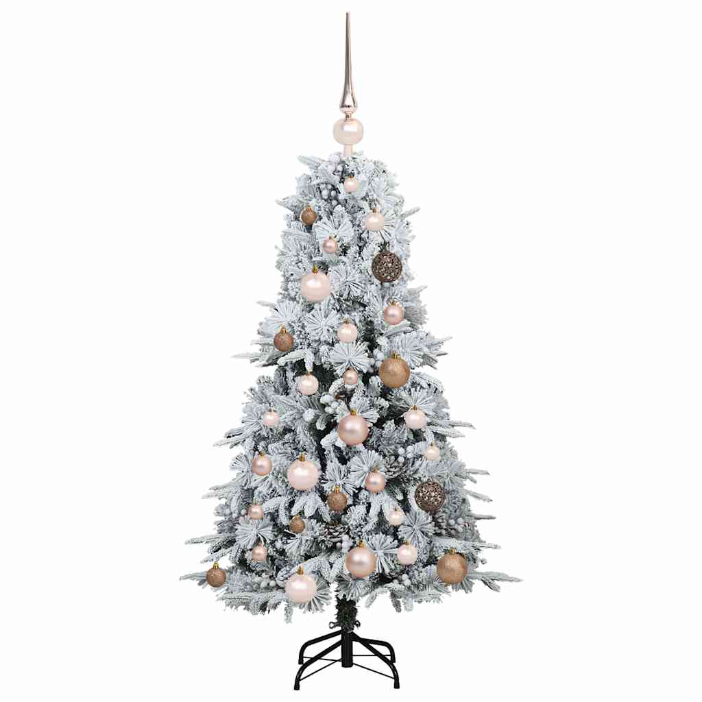 Albero di Natale Artificiale con Rami Pieghevoli Bianco 120 cm