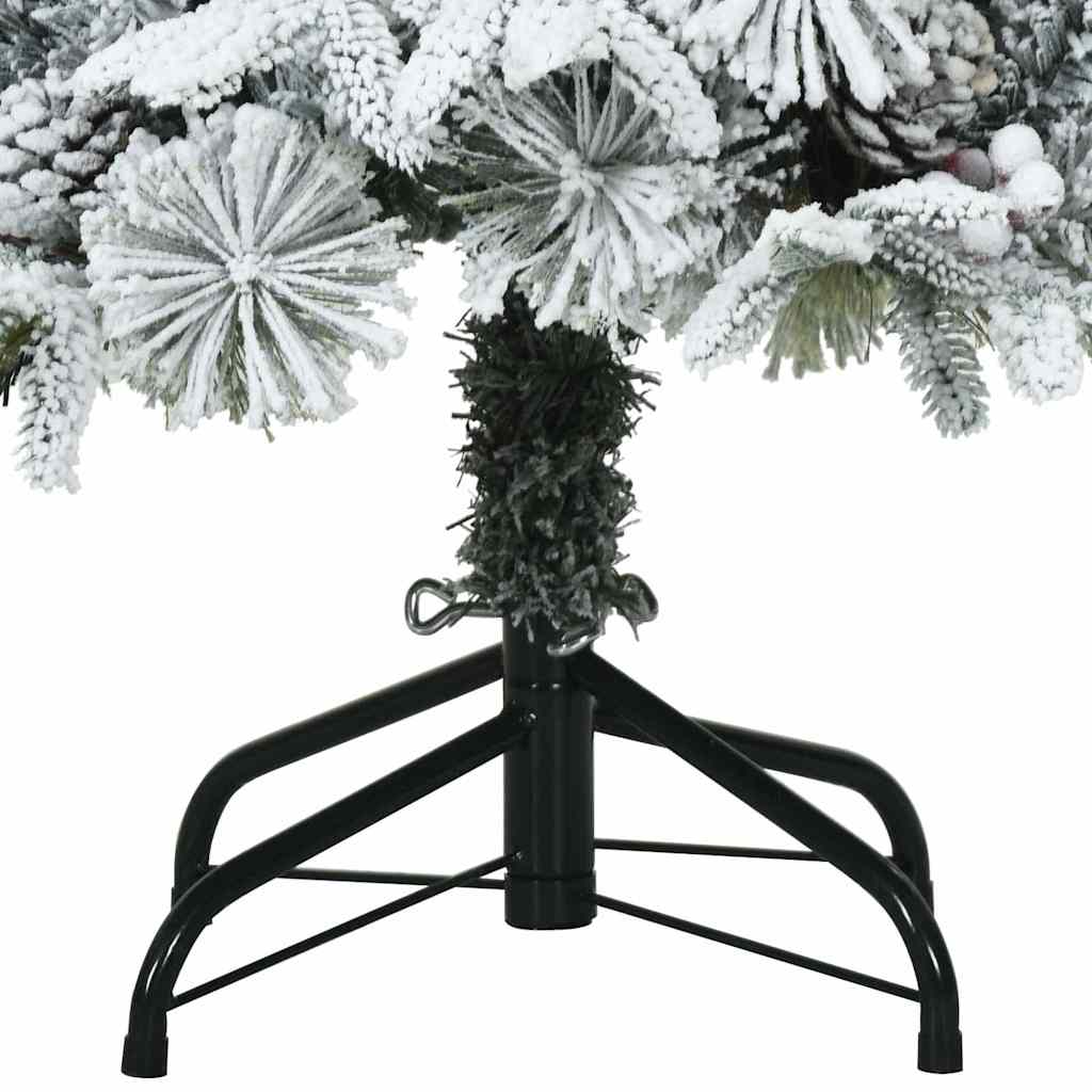 Albero di Natale Artificiale con Rami Pieghevoli Bianco 120 cm