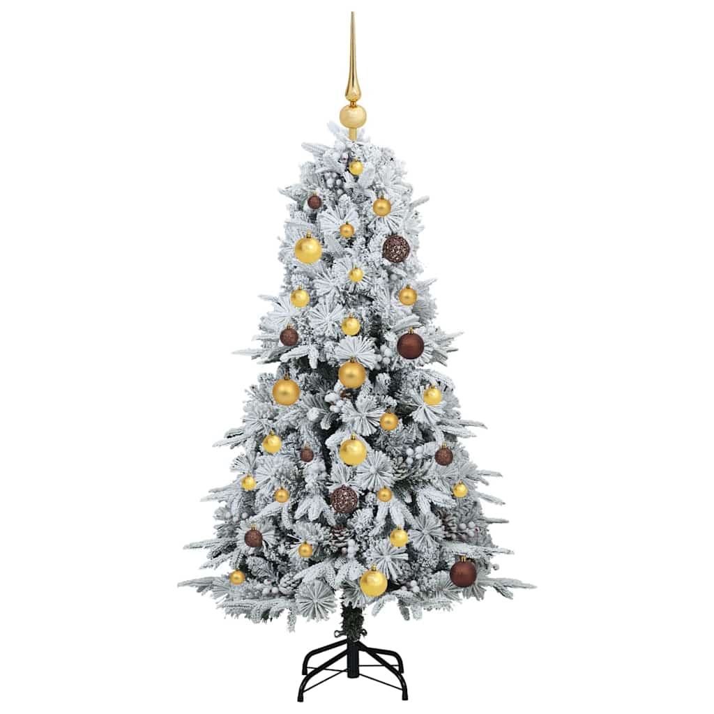 Albero di Natale Artificiale con Rami Pieghevoli Bianco 150 cm