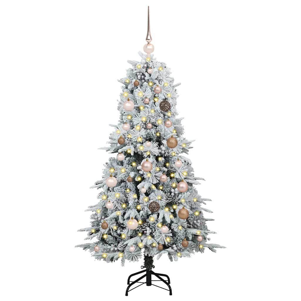Albero di Natale Artificiale con Rami Pieghevoli Bianco 150 cm