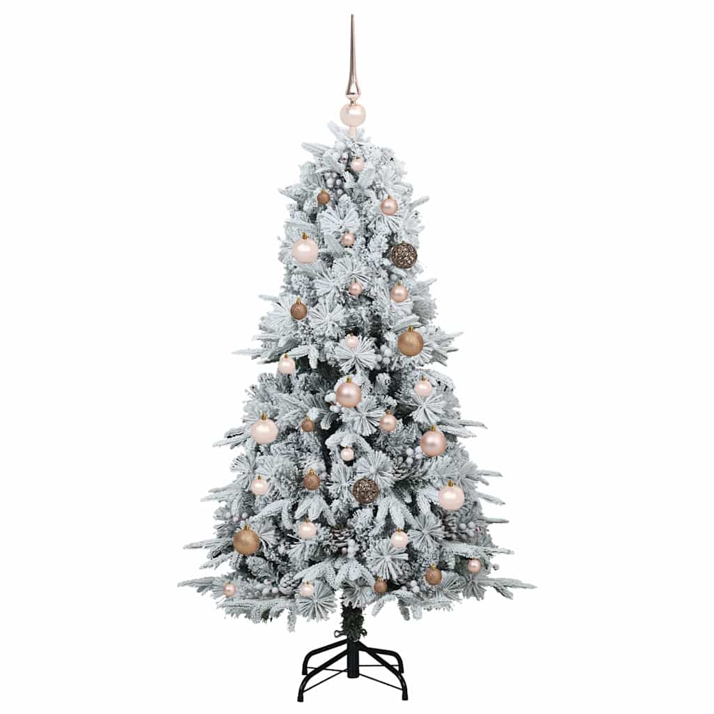 Albero di Natale Artificiale con Rami Pieghevoli Bianco 150 cm