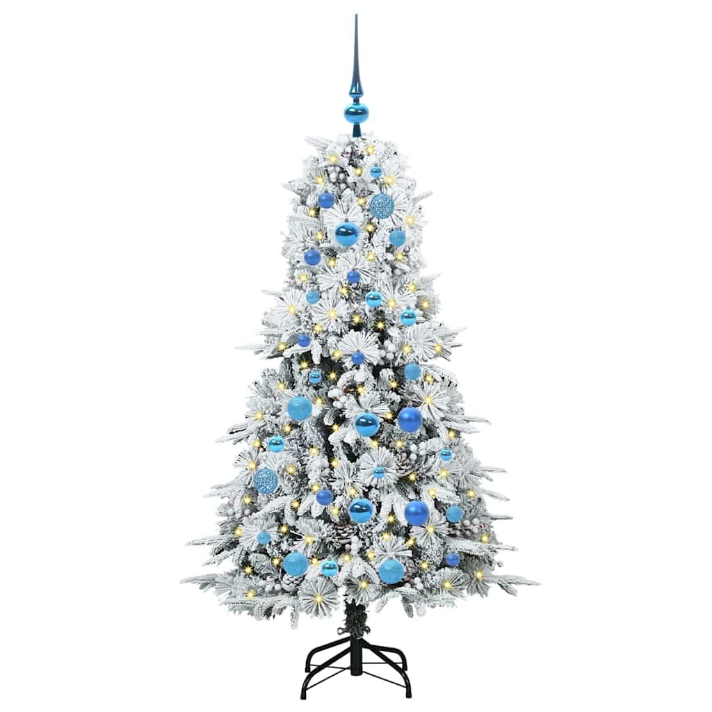 Albero di Natale Artificiale con Rami Pieghevoli Bianco 150 cm