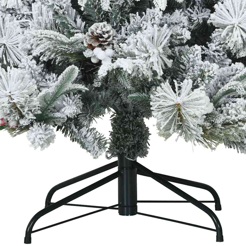Albero di Natale Artificiale con Rami Pieghevoli Bianco 180 cm