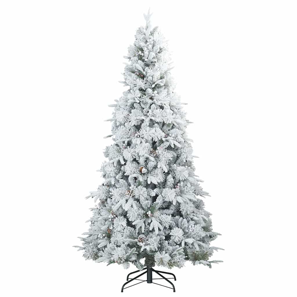 Albero di Natale Artificiale con Rami Pieghevoli Bianco 180 cm