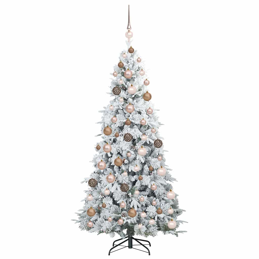 Albero di Natale Artificiale con Rami Pieghevoli Bianco 180 cm