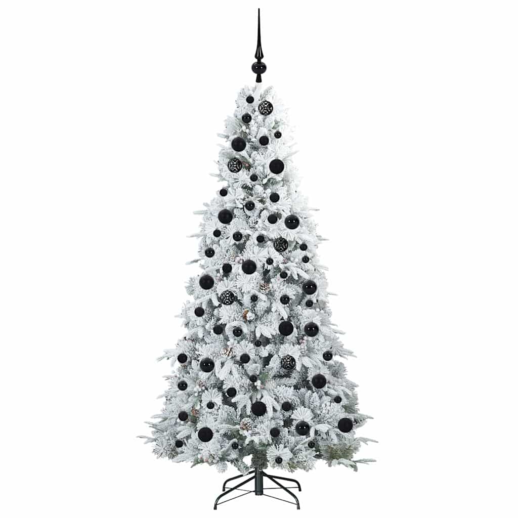 Albero di Natale Artificiale con Rami Pieghevoli Bianco 180 cm