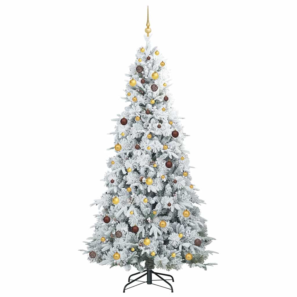 Albero di Natale Artificiale con Rami Pieghevoli Bianco 240 cm