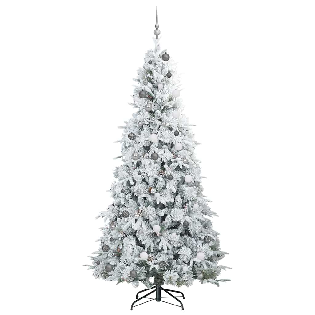 Albero di Natale Artificiale con Rami Pieghevoli Bianco 240 cm