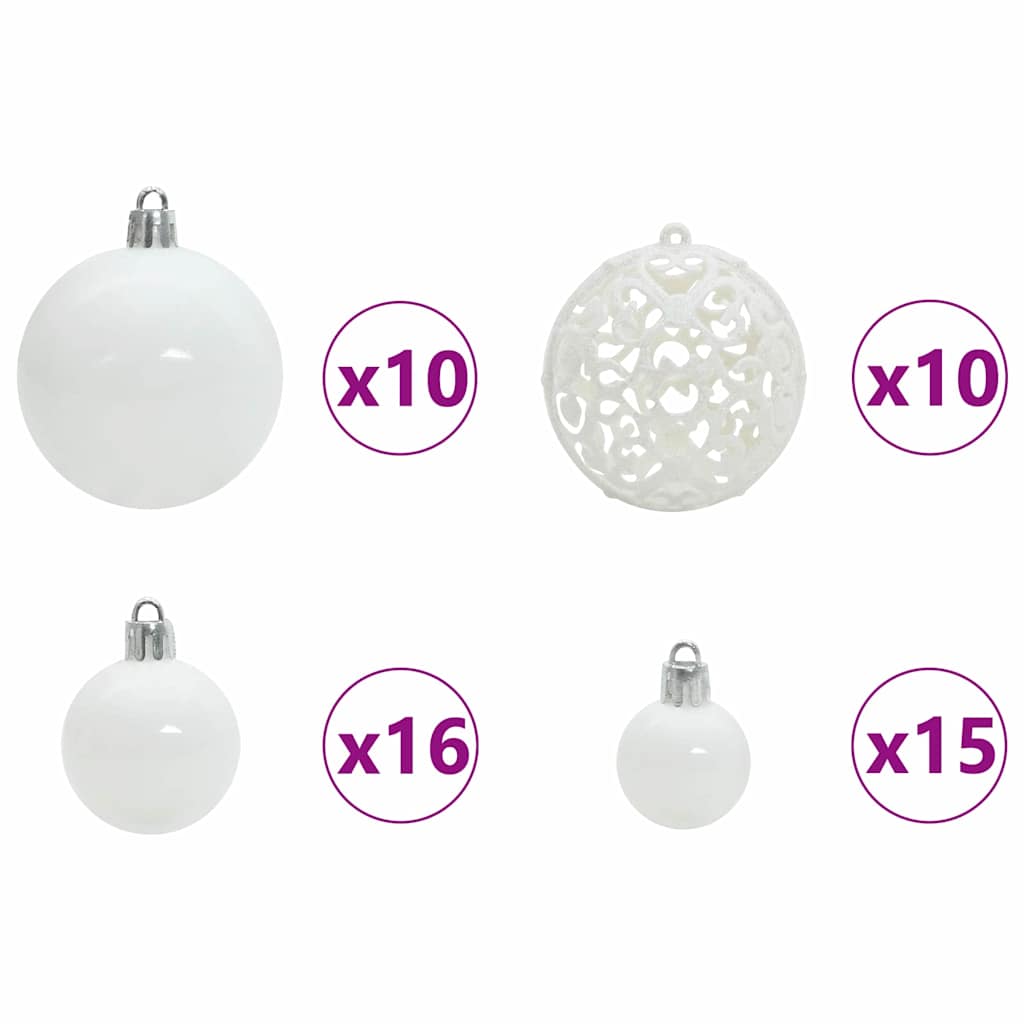 Albero di Natale Artificiale con Rami Pieghevoli Bianco 240 cm