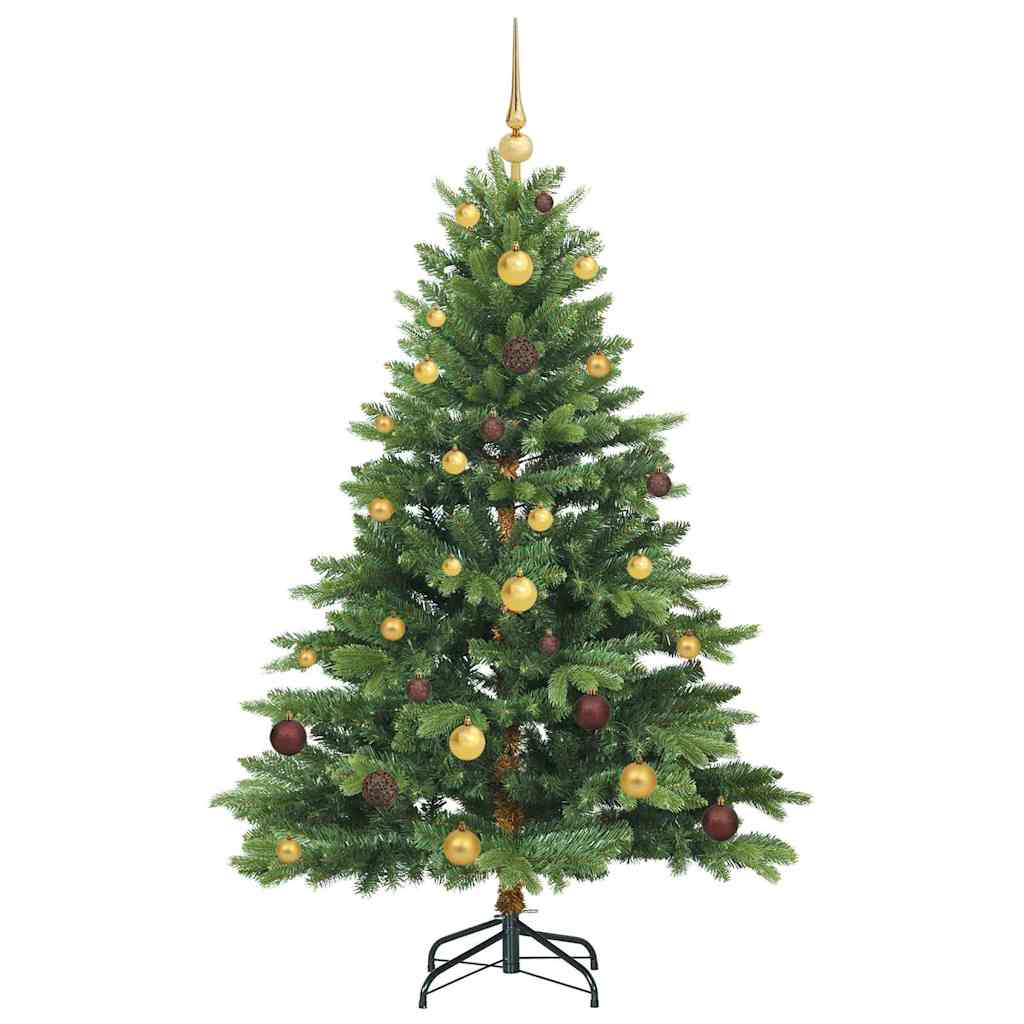 Albero di Natale artificiale con 150 LED Verde 150 cm PE e PVC