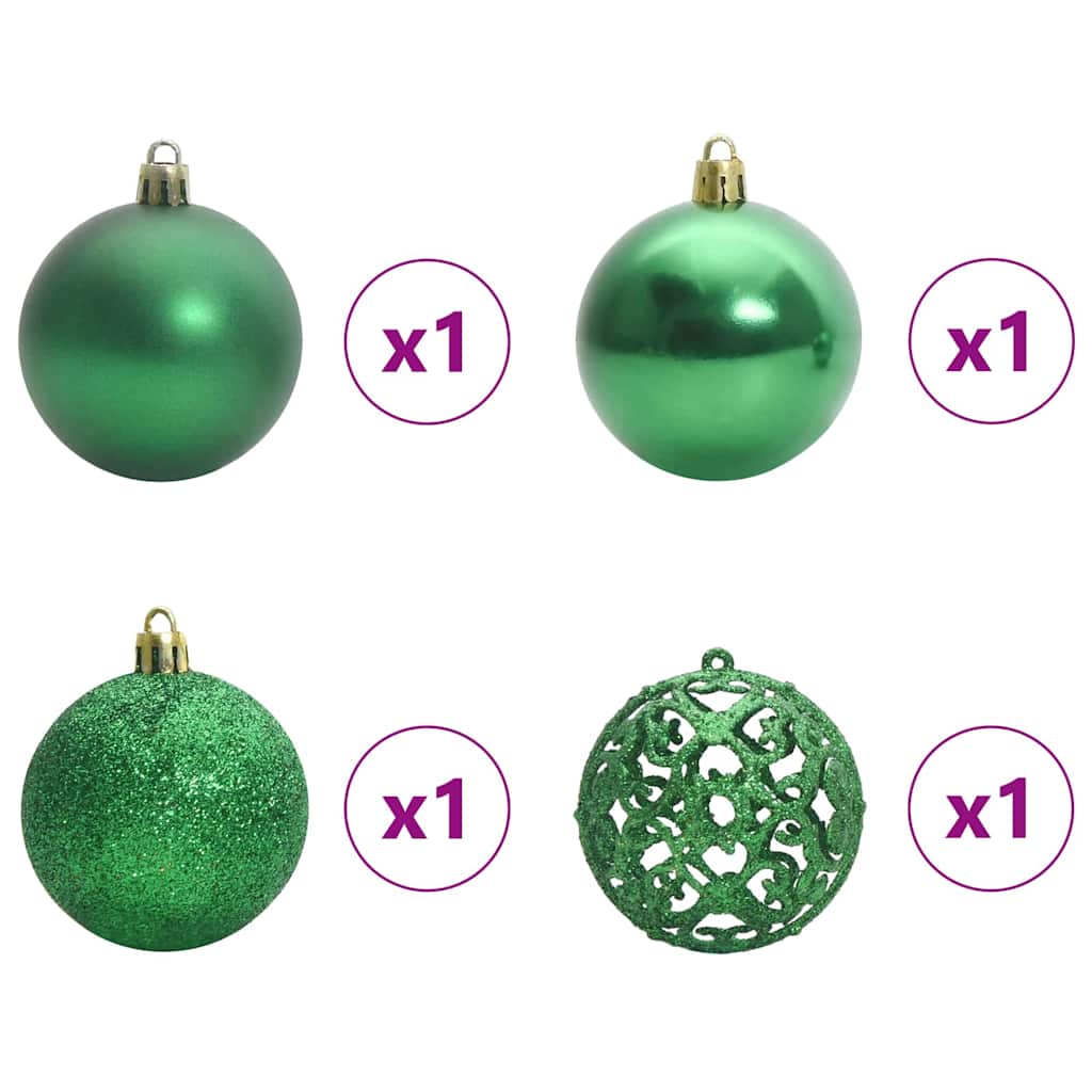 Albero di Natale artificiale con 150 LED Verde 150 cm PE e PVC