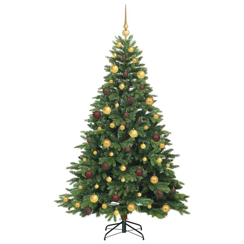 Albero di Natale artificiale con 300 LED Verde 180 cm PE e PVC