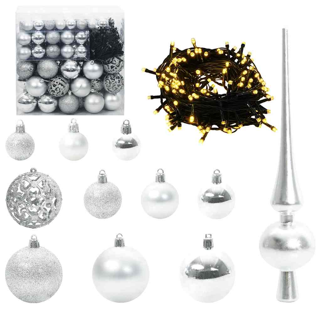 Albero di Natale artificiale con 300 LED Verde 210 cm PE e PVC