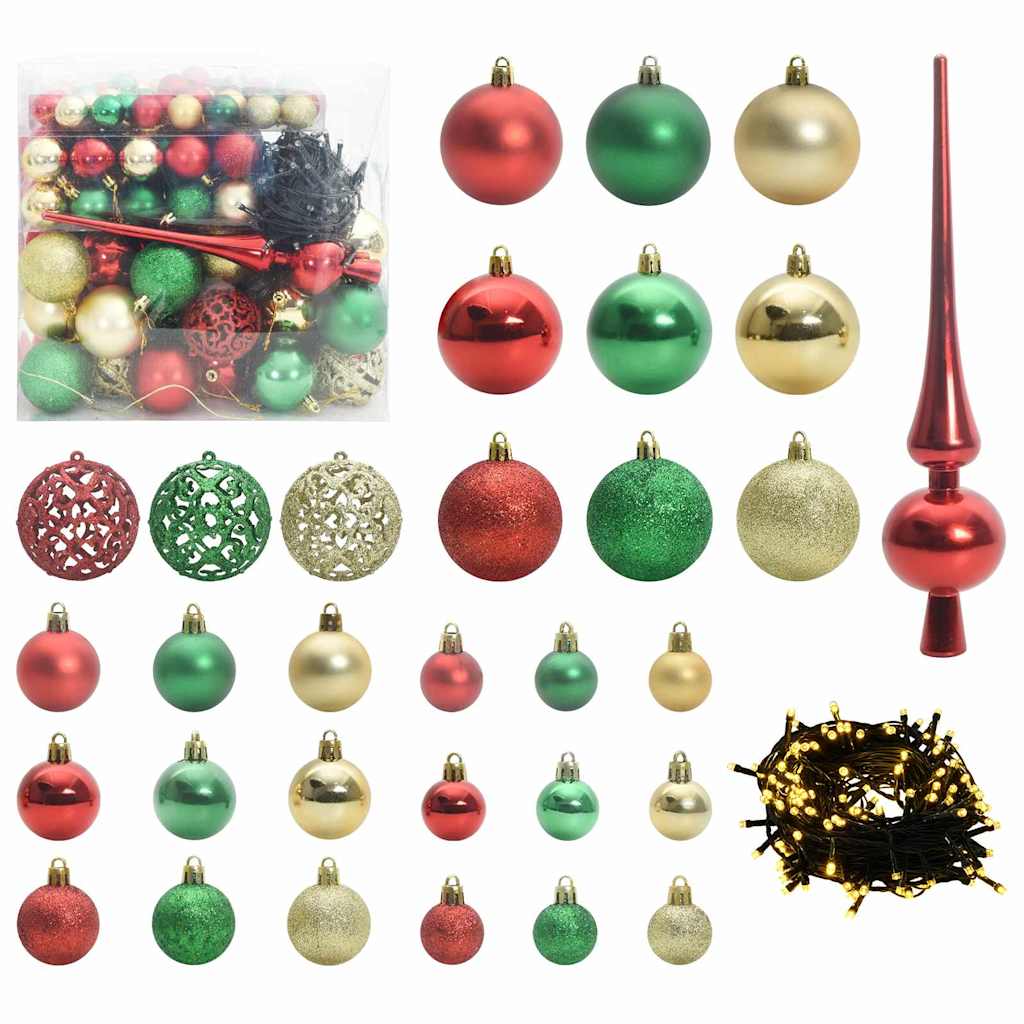 Albero di Natale artificiale con 300 LED Verde 210 cm PE e PVC