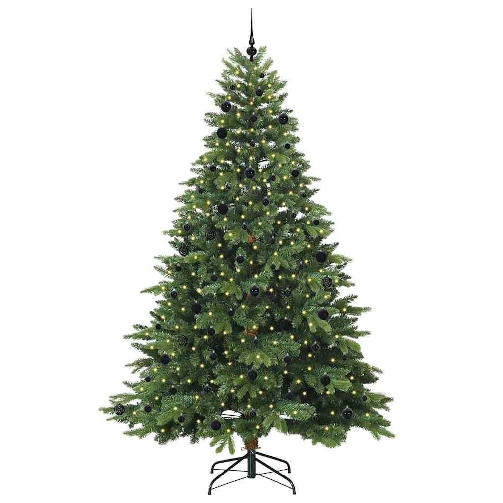 Albero di Natale artificiale con 300 LED Verde 240 cm PE e PVC