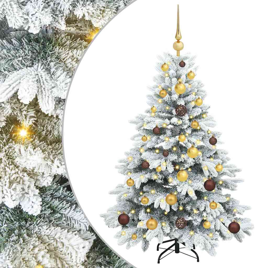 Albero di Natale artificiale con 150 LED Bianco 120 cm PE e PVC