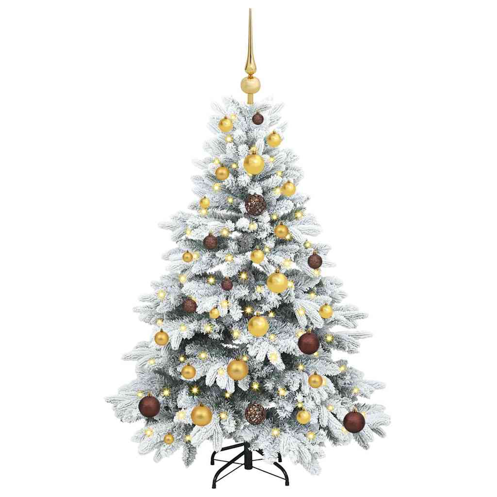 Albero di Natale artificiale con 150 LED Bianco 120 cm PE e PVC