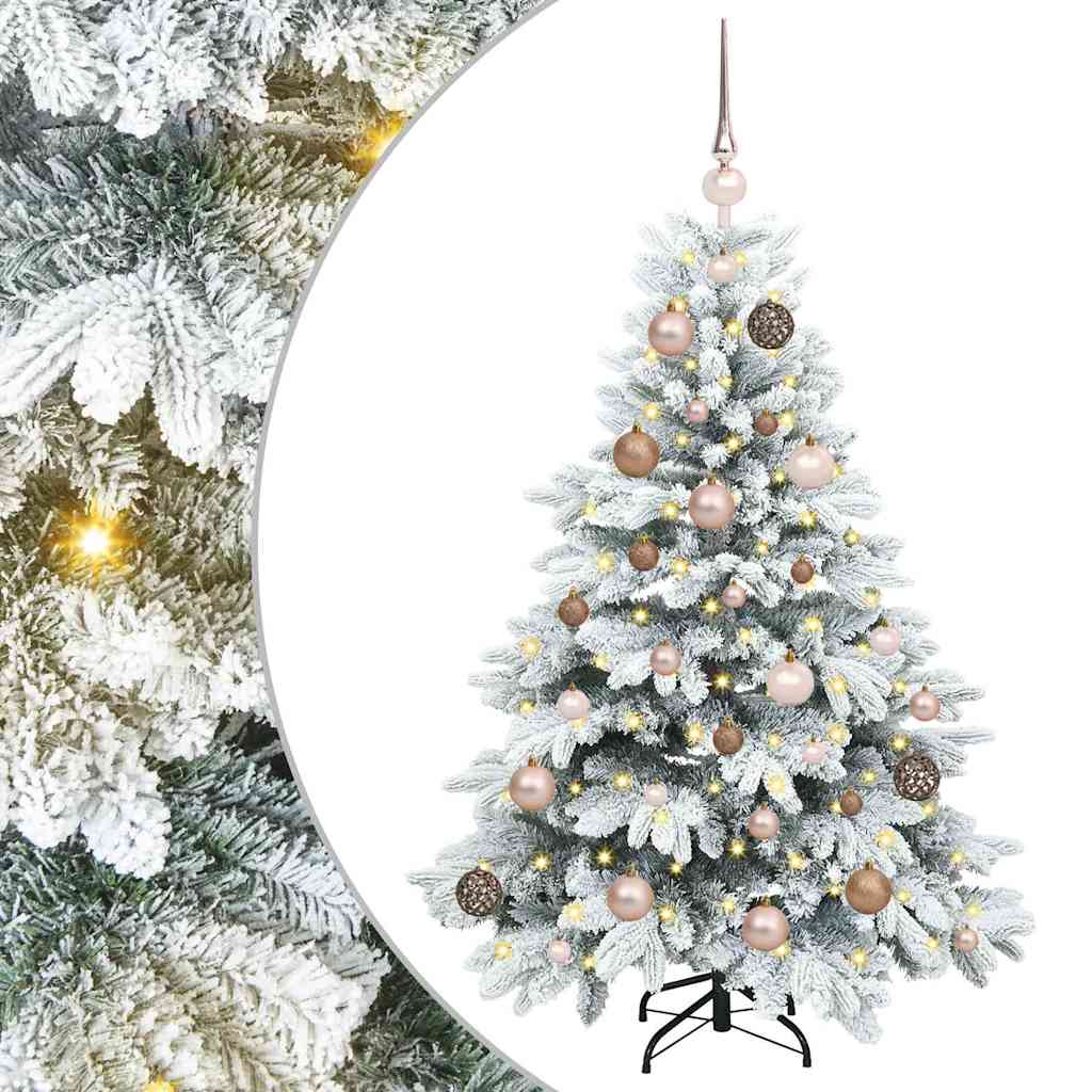 Albero di Natale artificiale con 150 LED Bianco 120 cm PE e PVC