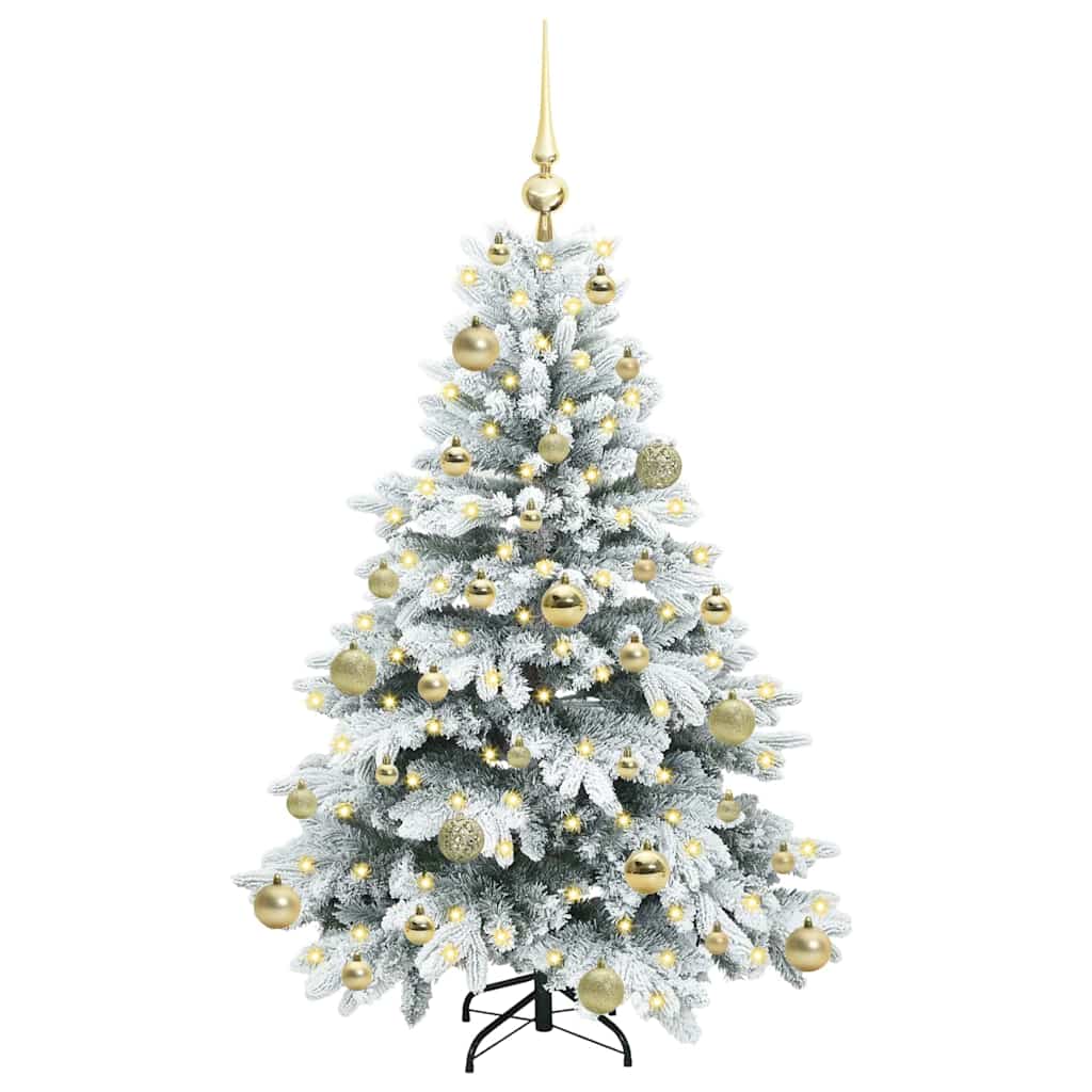 Albero di Natale artificiale con 150 LED Bianco 120 cm PE e PVC