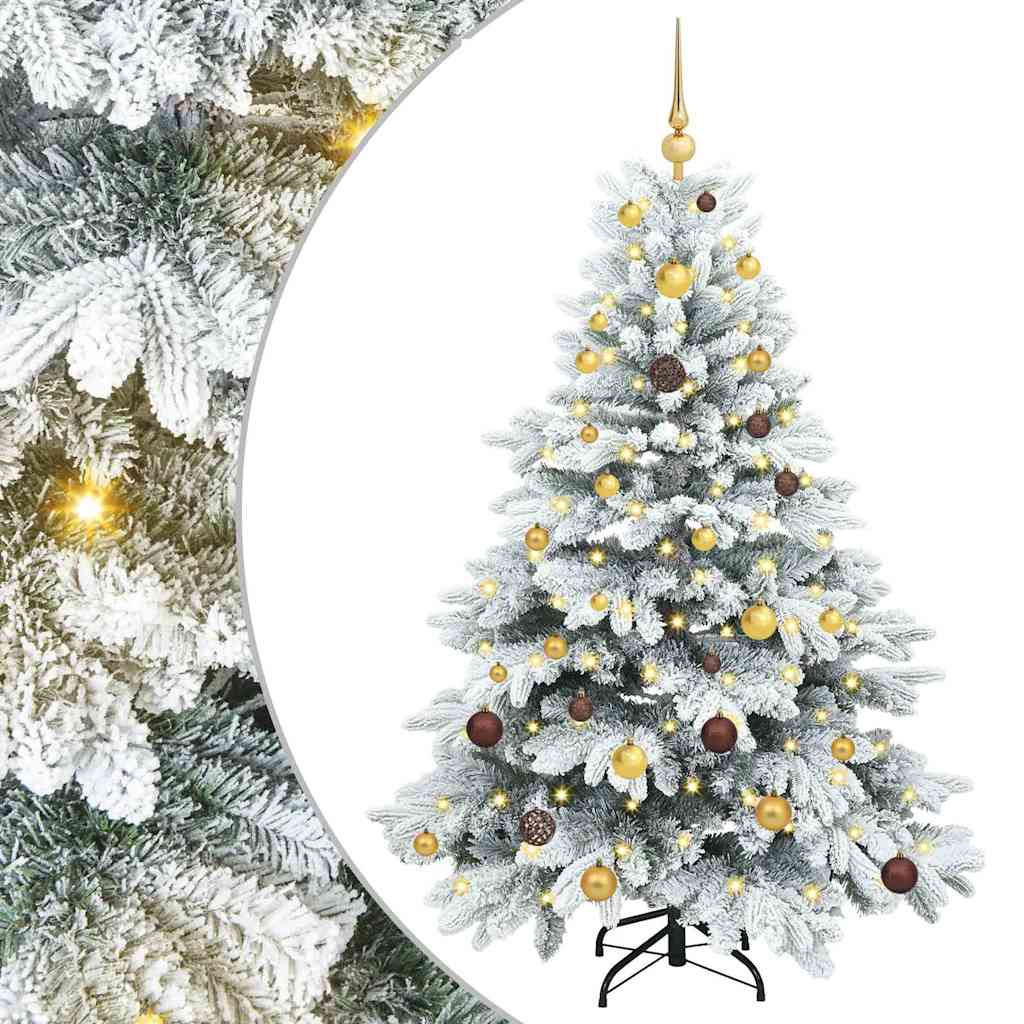 Albero di Natale artificiale con 150 LED Bianco 150 cm PE e PVC